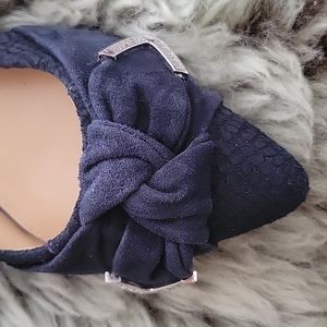Antonio Melani Lance Pointed Toe Blue Suede Flats  sz 7